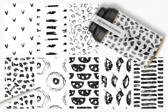 Pencil Doodles Patterns and Illustrations