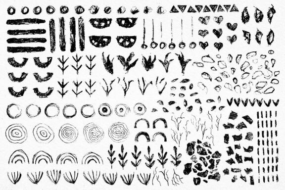 Pencil Doodles Patterns and Illustrations
