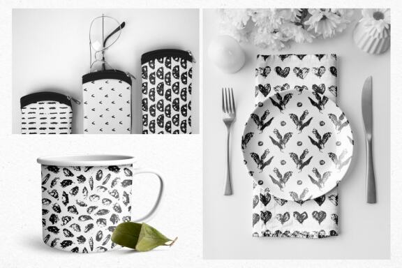 Pencil Doodles Patterns and Illustrations