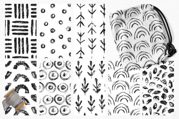 Pencil Doodles Patterns and Illustrations