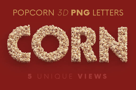 Popcorn - 3D Lettering