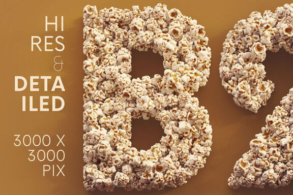 Popcorn - 3D Lettering