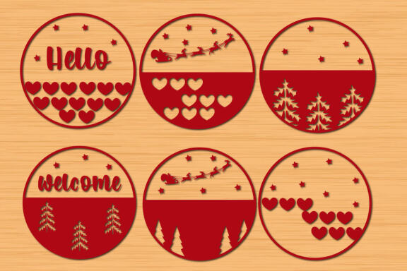 Christmas Door Hanger Svg Bundle