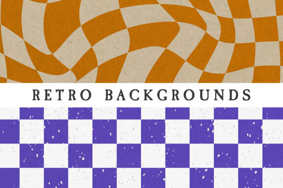 Retro Checkered Textures 70s 90s 