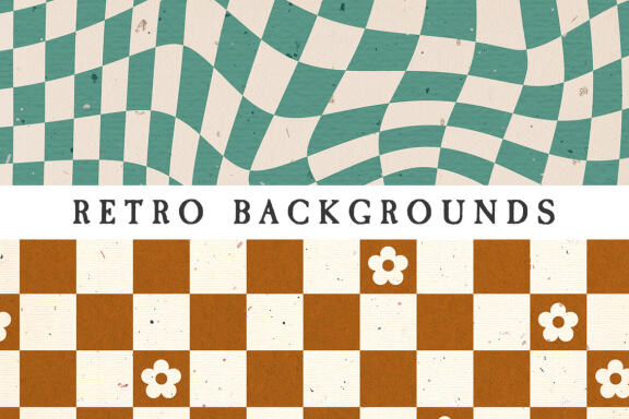 Retro Checkered Textures 70s 90s 