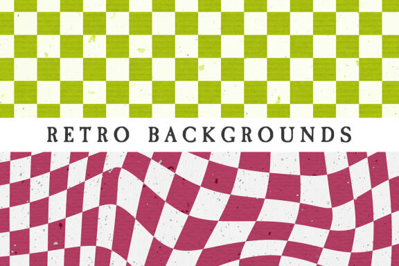 Retro Checkered Textures 70s 90s 