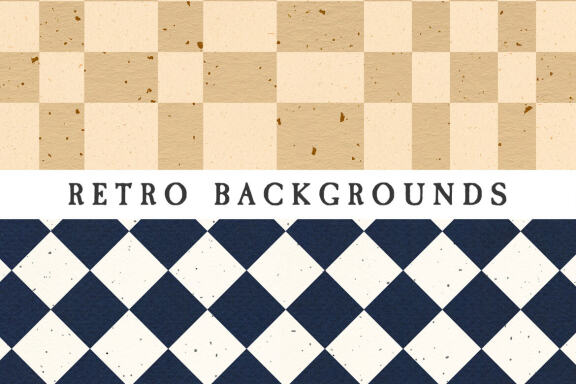 25 Checkered Hippie Retro Papers