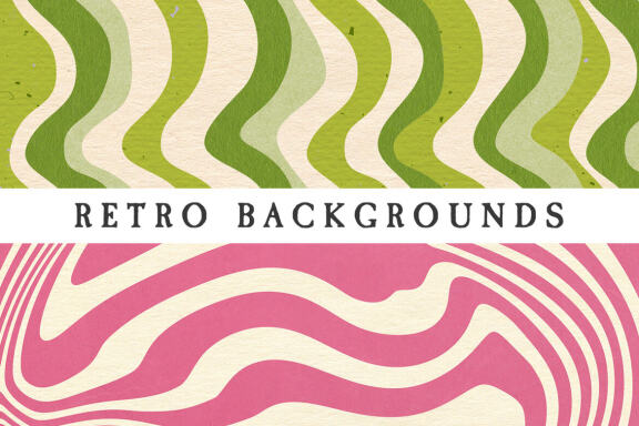 Retro Groovy Wave Textures
