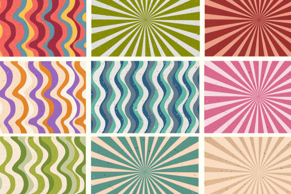 Retro Groovy Wave Textures