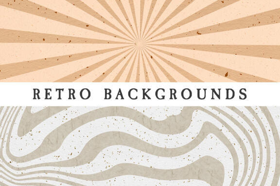 Retro Groovy Wave Textures