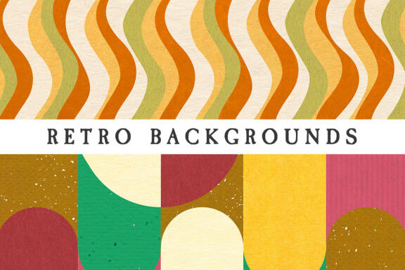 Retro Groovy Wave Textures