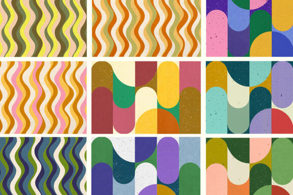 Retro Groovy Wave Textures