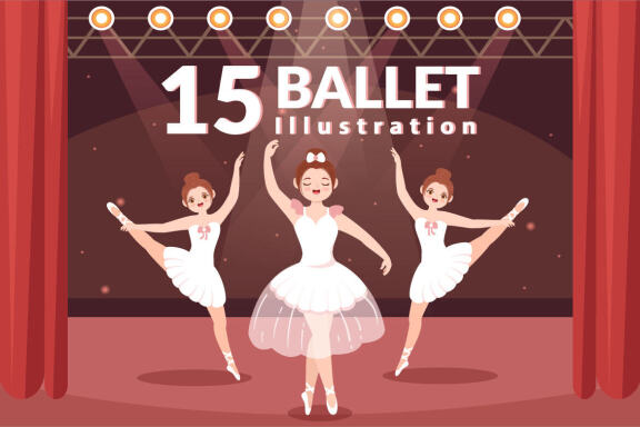 15 Ballet or Ballerina Illustration