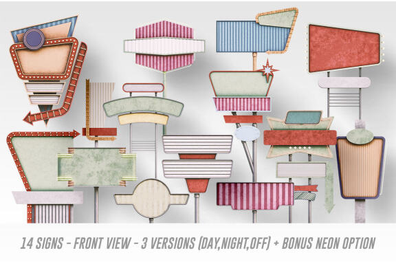 Retro Sign Creator - Front View