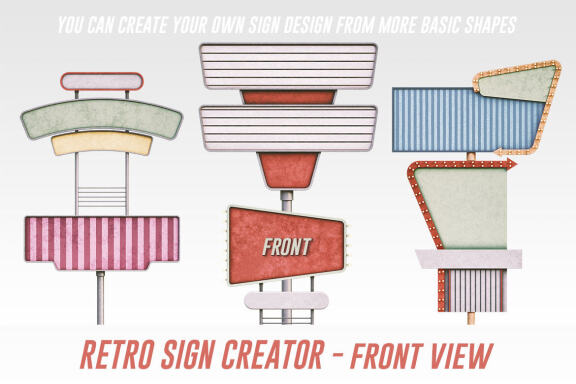 Retro Sign Creator - Front View