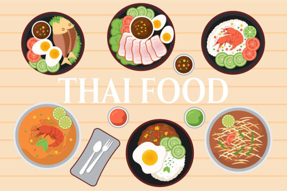 11 Traditional Thai Food Illustration