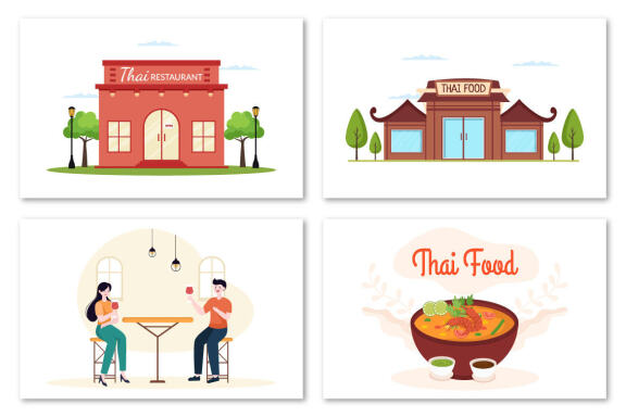 11 Traditional Thai Food Illustration
