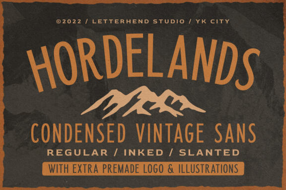 Horderlands - Condensed Vintage Sans