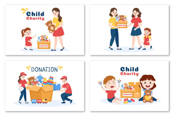 8 Donation Box Toys for Children Illustration