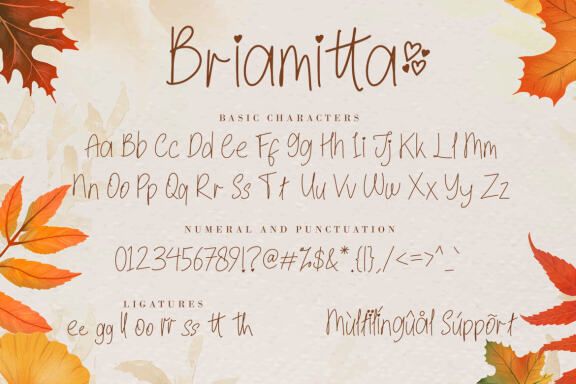 Briamitta FREE Monoline Font