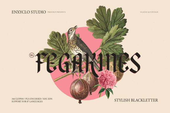 NCL FEGAKINES - Unique & Stylish Blackletter 