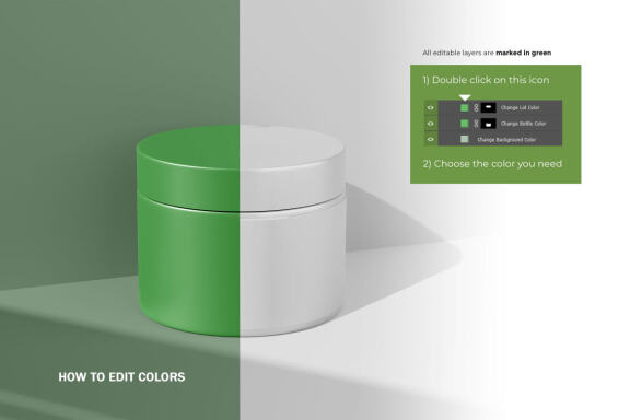 Plastic Cream Jar - PSD Mockup