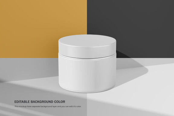 Plastic Cream Jar - PSD Mockup