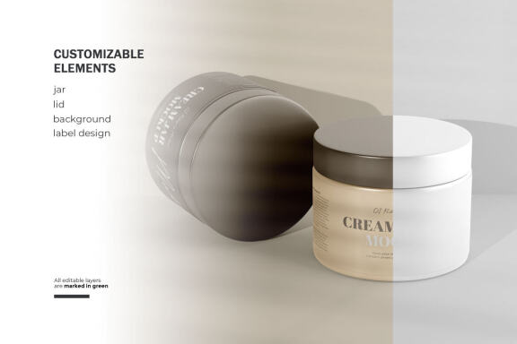 Plastic Cream Jars - PSD Mockup
