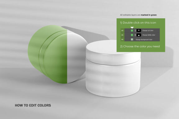 Plastic Cream Jars - PSD Mockup
