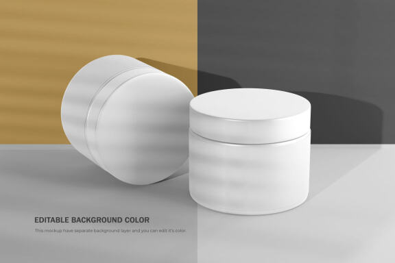 Plastic Cream Jars - PSD Mockup