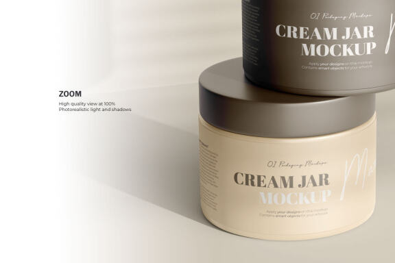 Plastic Cream Jars - PSD Mockup