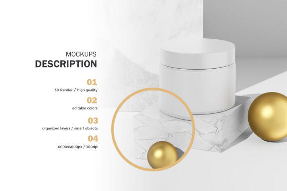 Plastic Cream Jars - PSD Mockup
