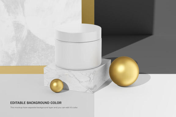 Plastic Cream Jars - PSD Mockup