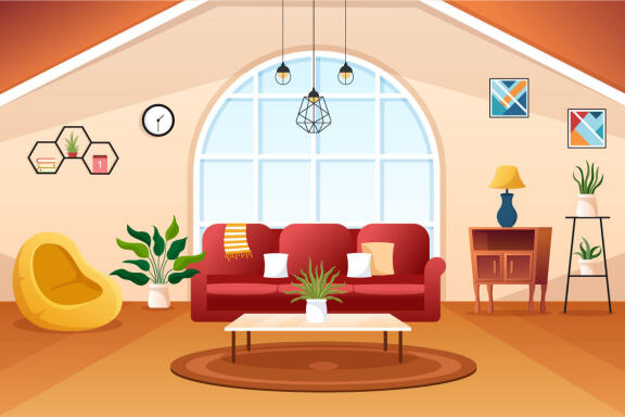 10 Home Decor Living Room Illustration