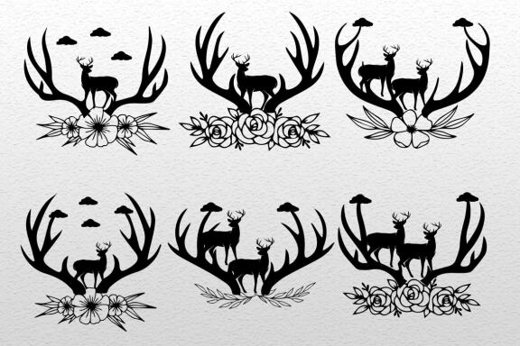 Christmas deer bundle svg design