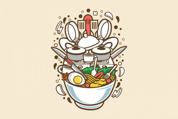 Ramen Cartoon Character 1