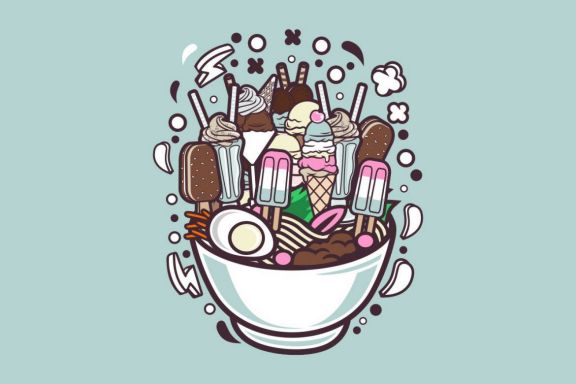 Ramen Cartoon Character 1