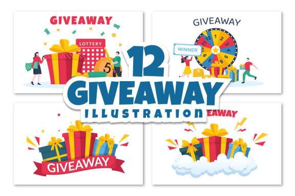 12 Giveaway Win a Prize Illustration