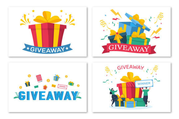 12 Giveaway Win a Prize Illustration