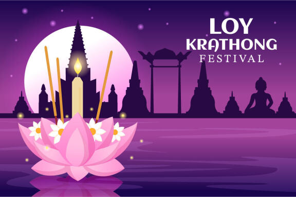 14 Loy Krathong Festival Illustration