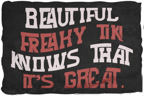 Freaky tiki font and 8 designs
