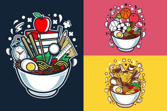 Ramen Cartoon Character 2
