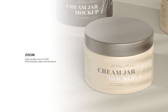 Plastic Cream Jars - PSD Mockup