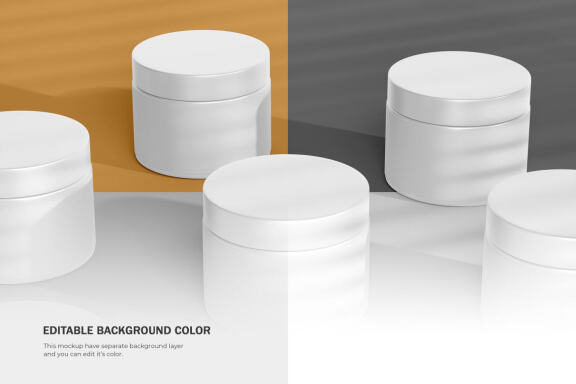Plastic Cream Jars - PSD Mockup