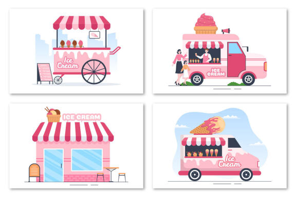 10 Ice Cream Illustration