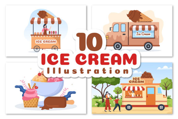 10 Ice Cream Illustration