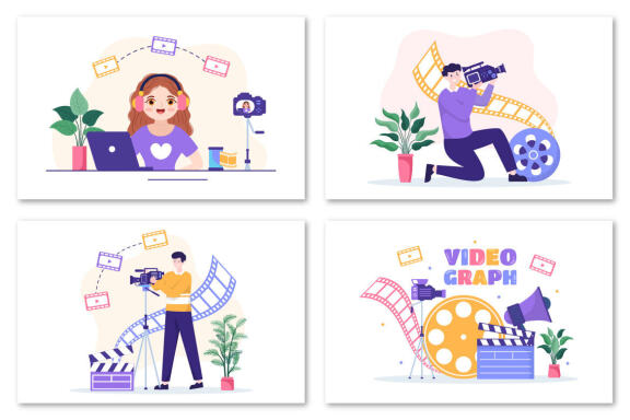 8 Videographer Services Illustration
