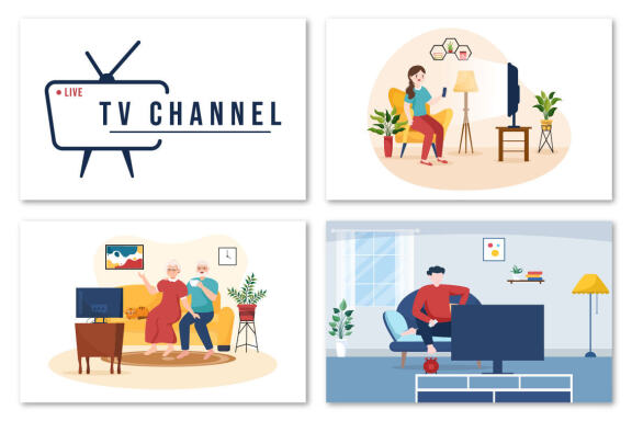 14 TV Channel Illustration