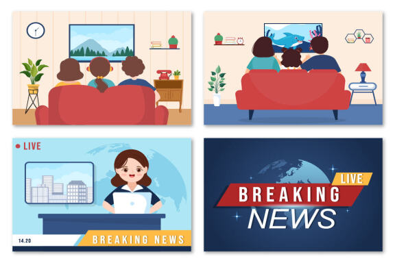 14 TV Channel Illustration