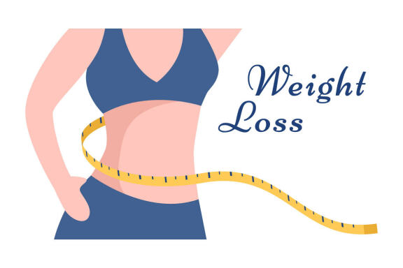 10 Weight Loss Flat Illustration